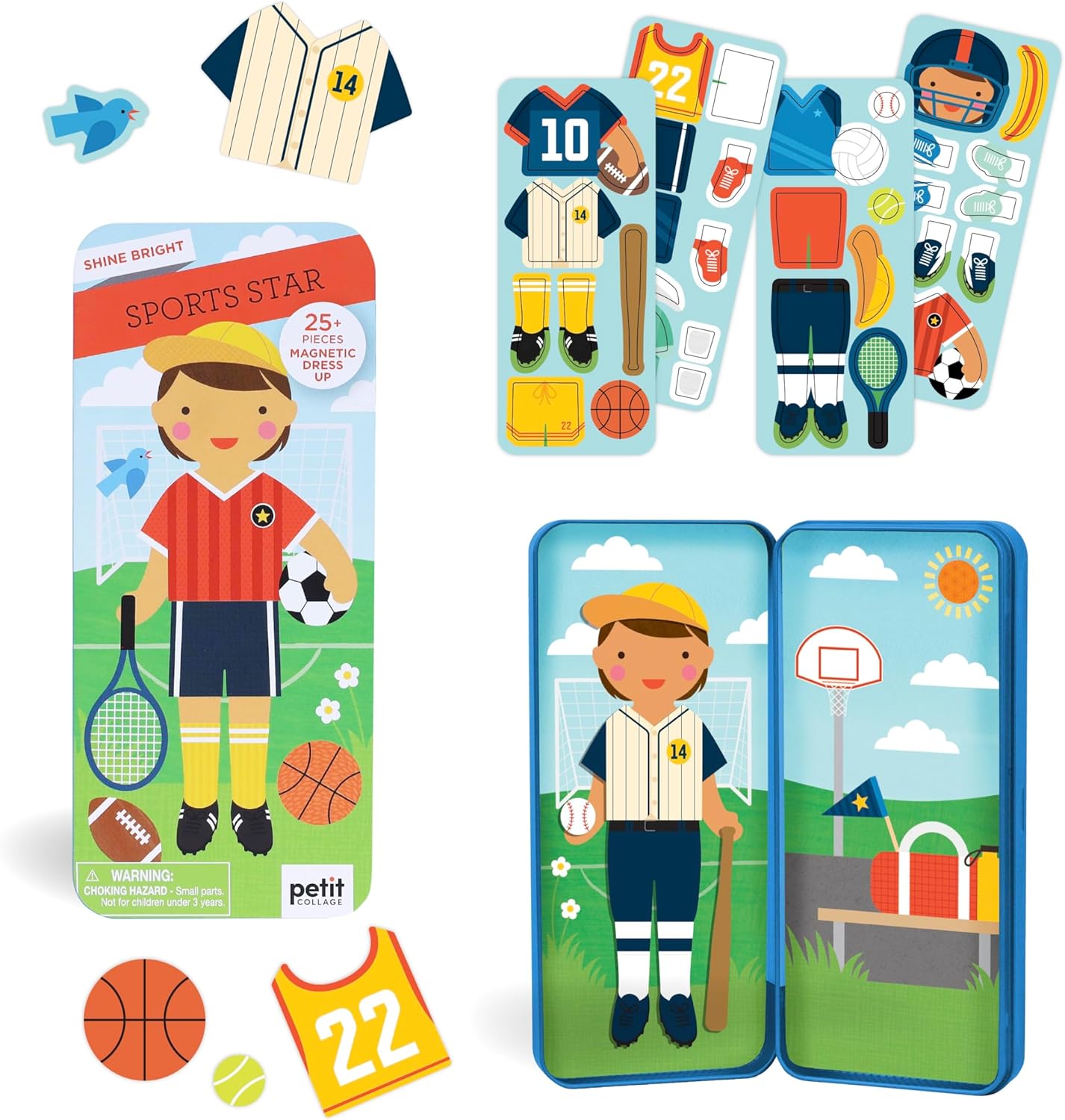 Petit Collage Shine Bright Sports Star, Small