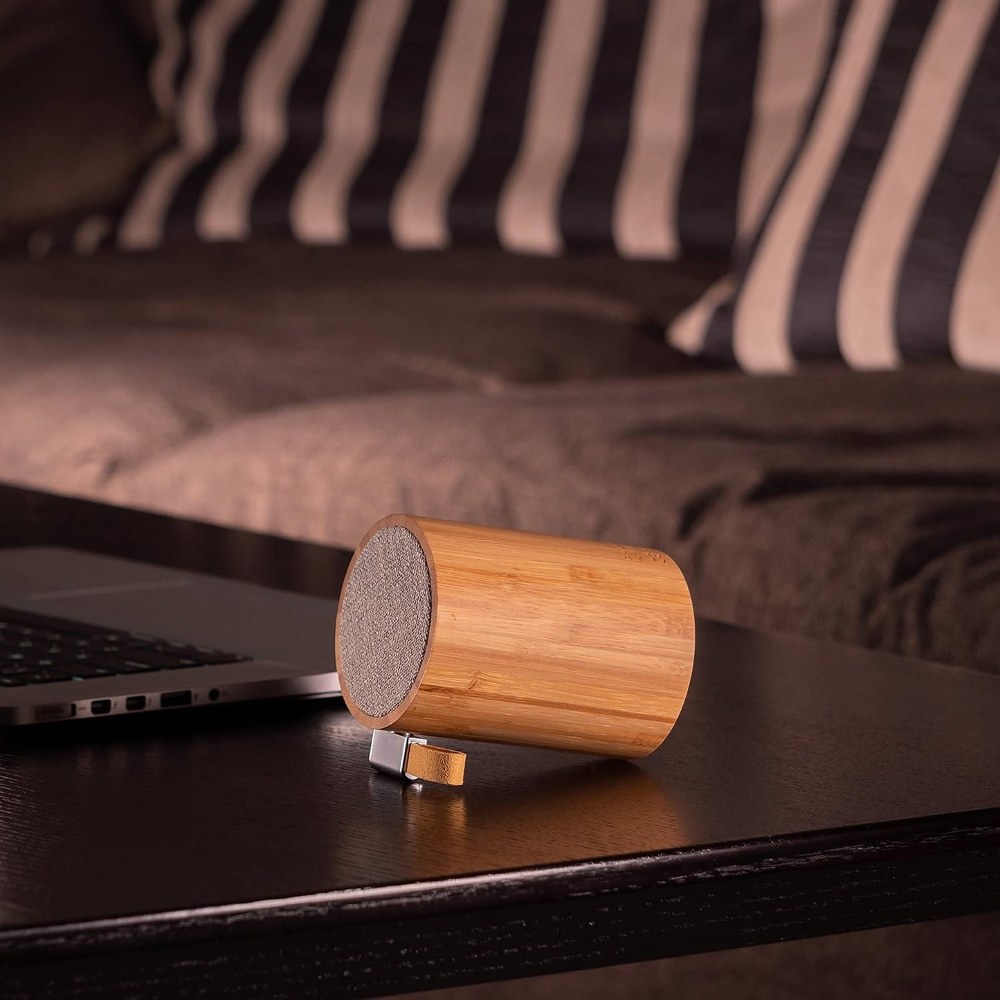 Drum Light Bluetooth Speaker - Bamboo Wood