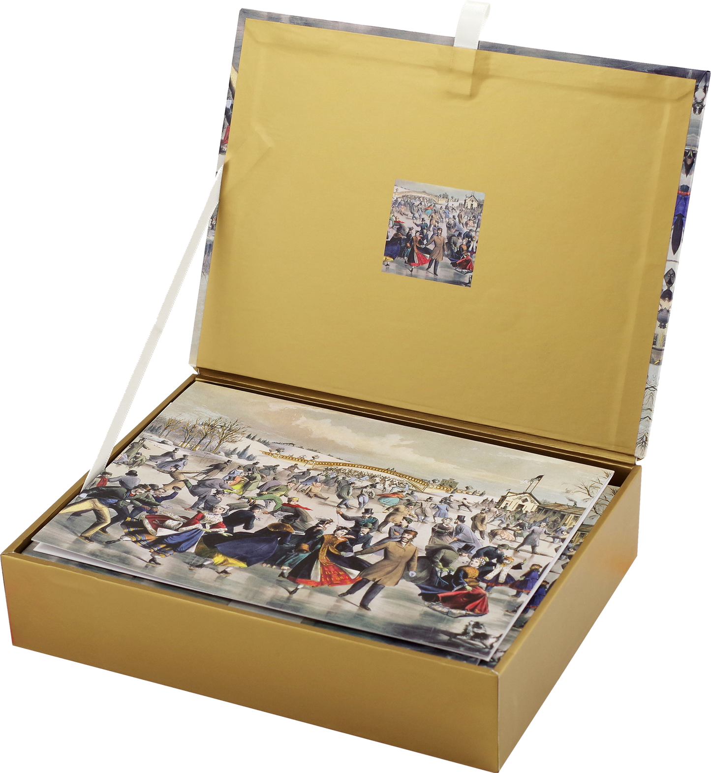 The Skating Pond Deluxe Boxed Holiday Cards