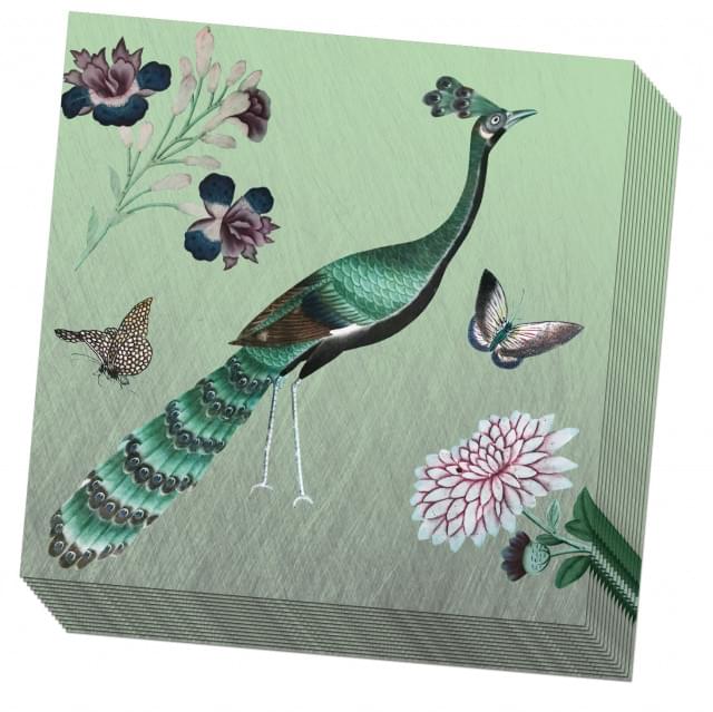 Chinese Papier Peacock Napkins