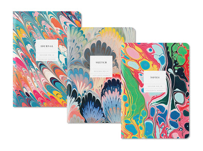 Kaleido Set No.5 3 Pack Stitched Notebooks A5