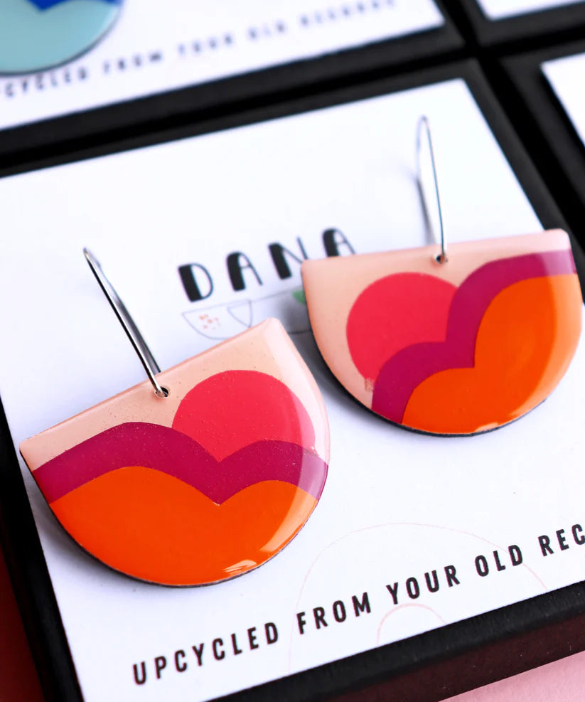 Suzy No. 1 Earring in orange, purple & pink