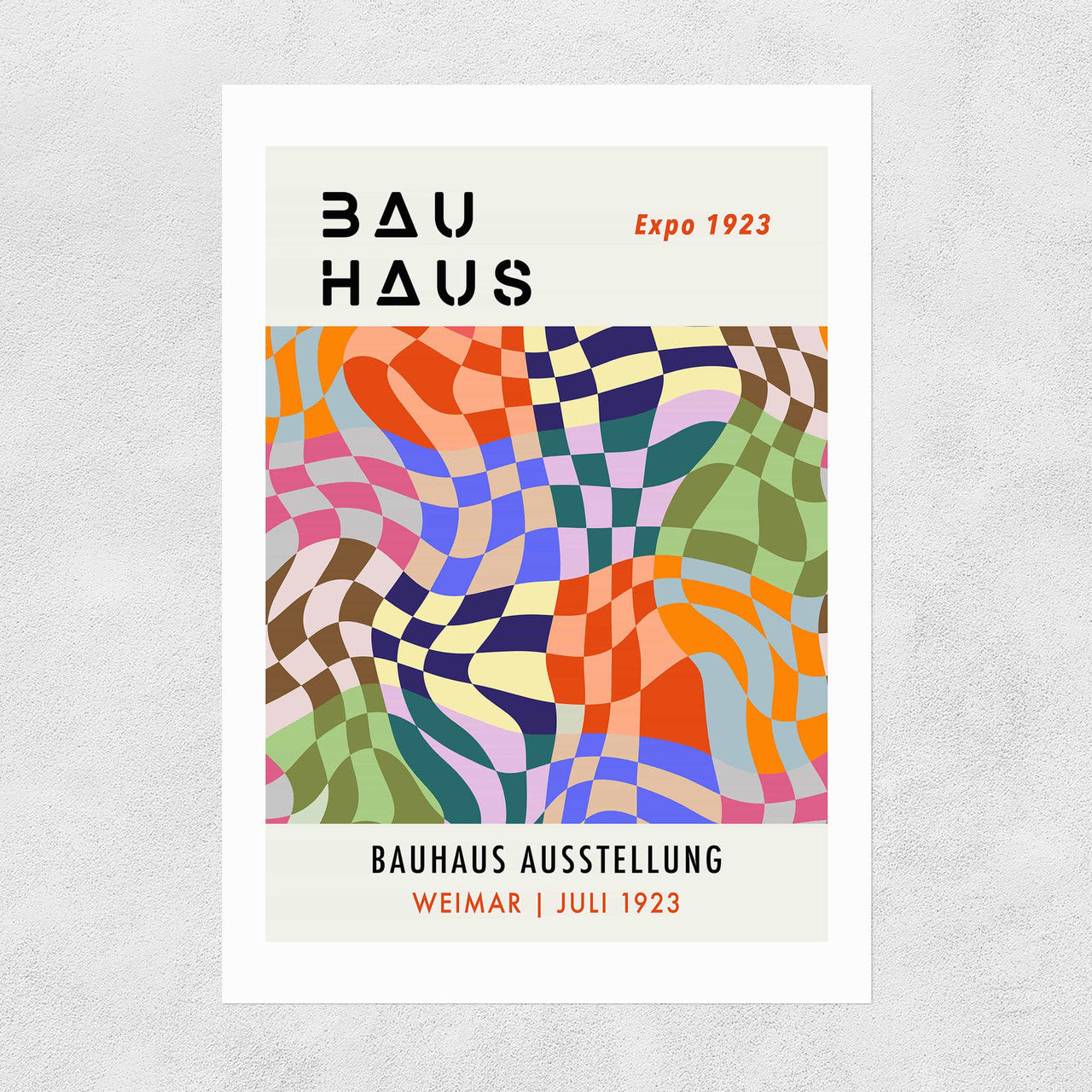 Checkered Bauhaus Print