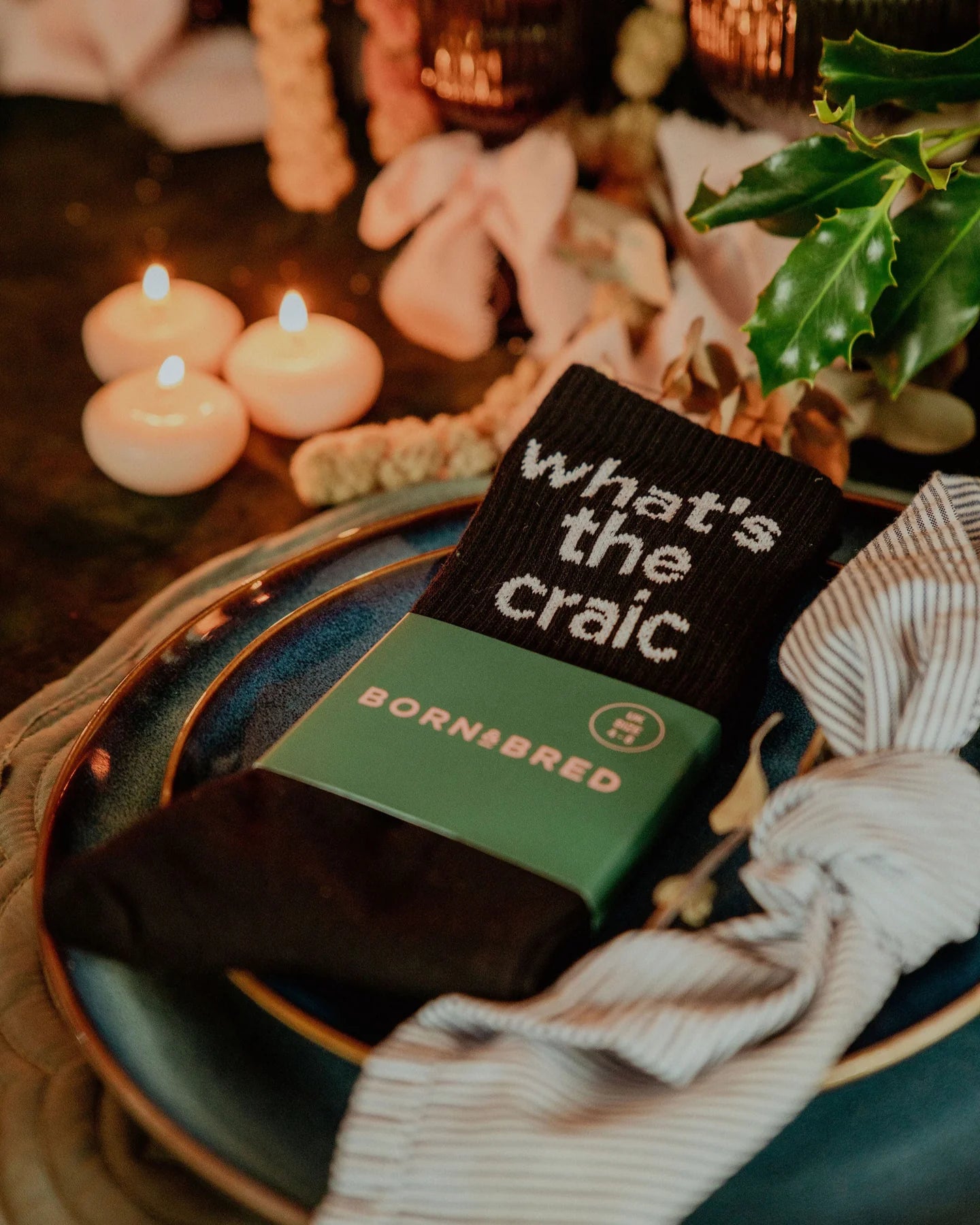 What's The Craic Socks in Black