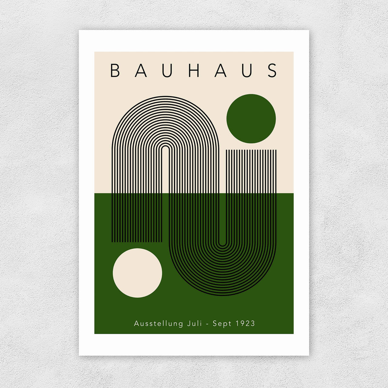 Green Geometric Bauhaus Print