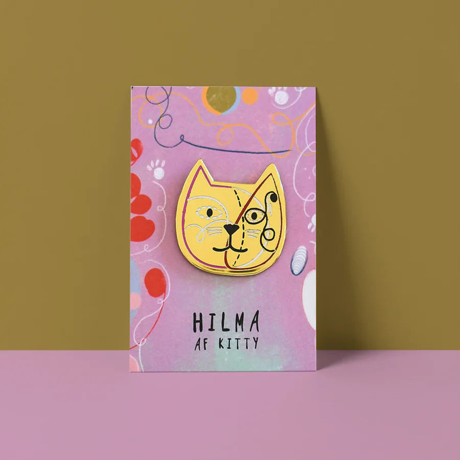 Hilma af Kitty Cat Artist Pin