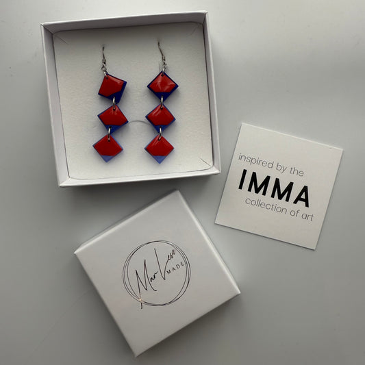 Lant -  Red and Blue Earring