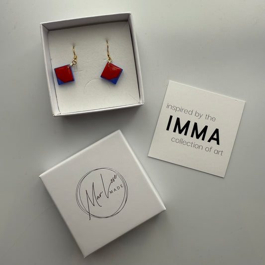 Lant - Small Red and Blue Earring