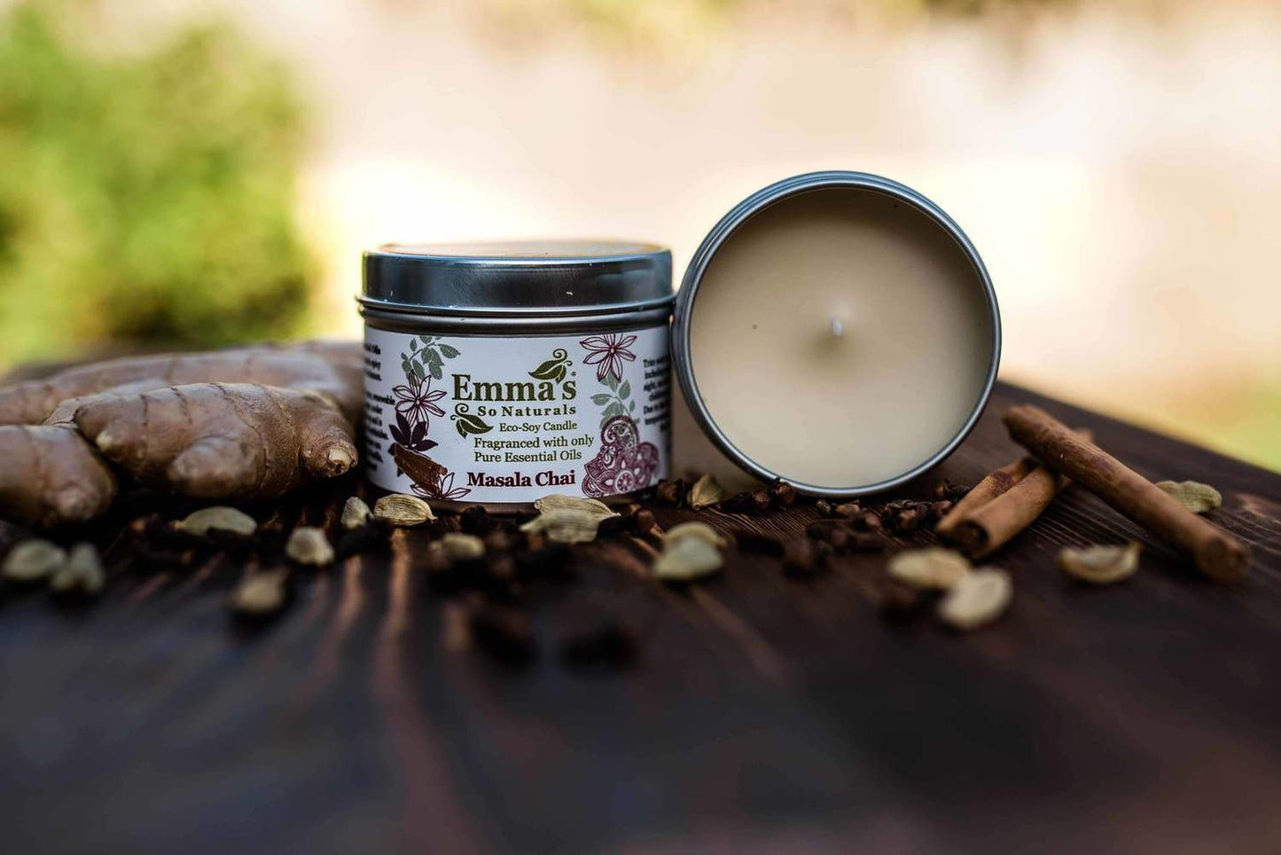 Masala Chai Natural Candle in Tin
