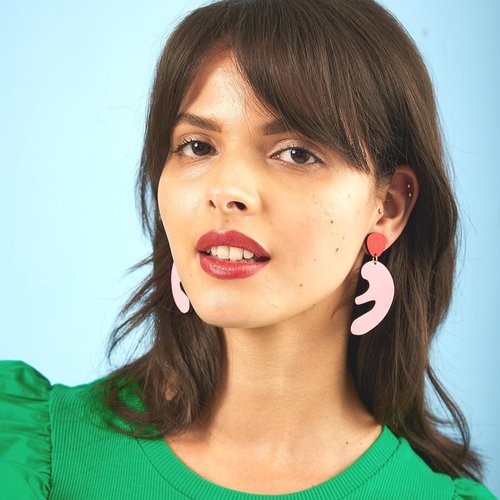 Matisse Earrings in Red & Pink
