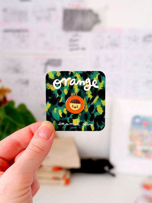 Orange Enamel Pin