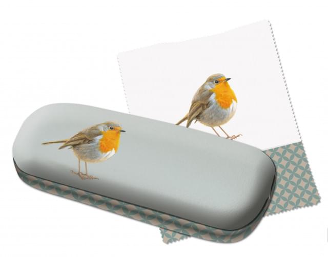 Glasses case incl. glasses cloth: Roodborst
