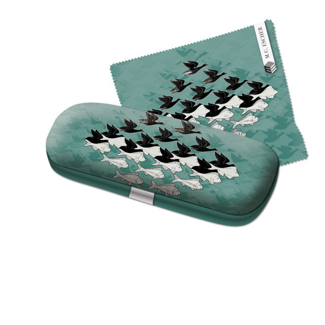 Glasses case incl. glasses cloth: Lucht en Water, M.C. Escher