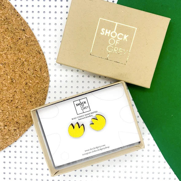 Tulip Earrings in Yellow