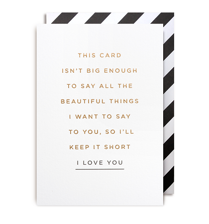 'Card Isn't Big Enough I Love You' Greeting Card