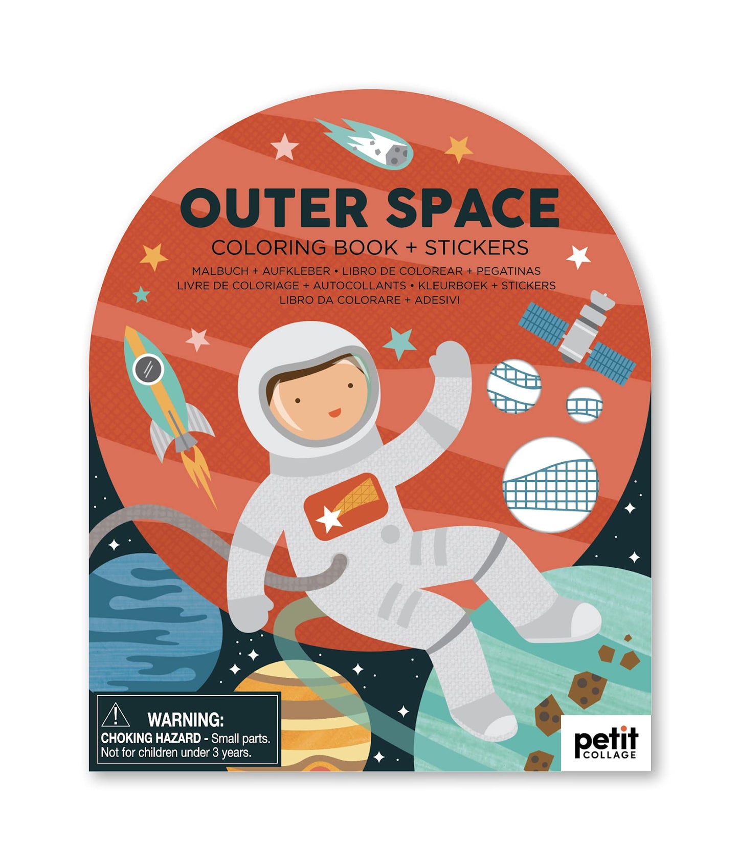 Colouring Book with Stickers Outer Space