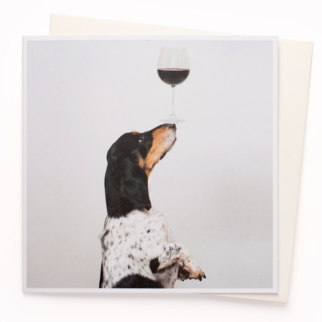 Well Balanced Wine Greeting Card