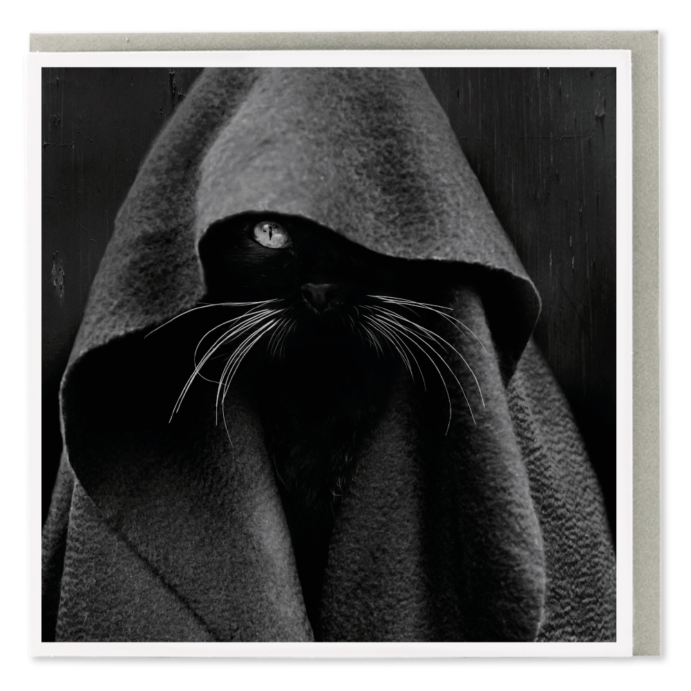 Dark Cat Greeting Card