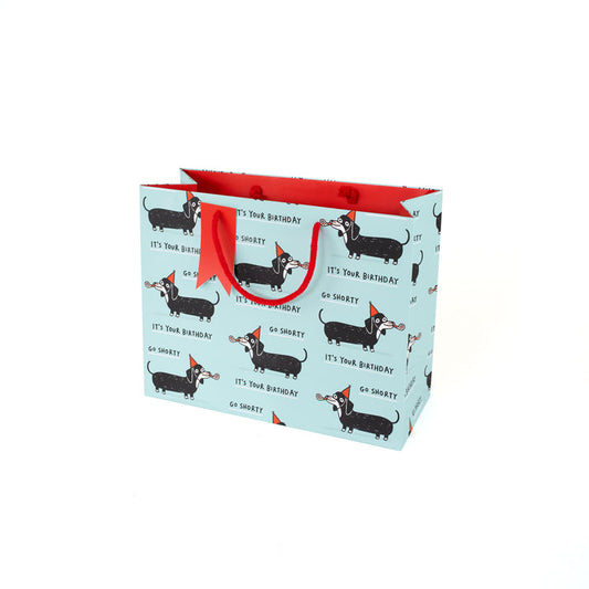 Sausage Dog Happy Birthday Large Giftbag