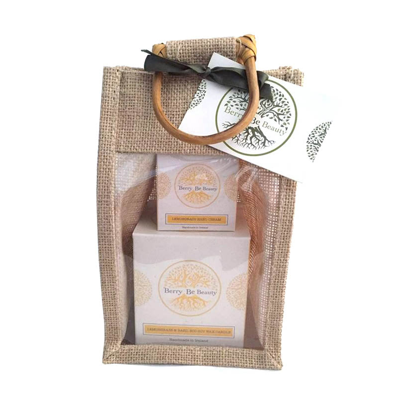 Lemongrass & Basil Candle & Handcream Gift Set