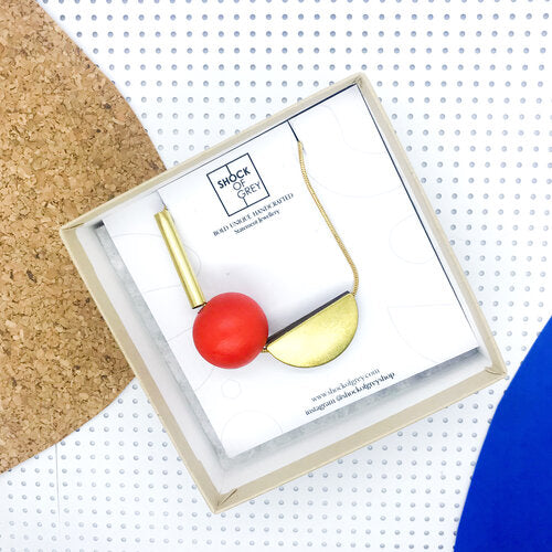 Multishape Necklace in Red