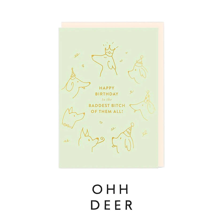 Baddest Bitch Greeting Card