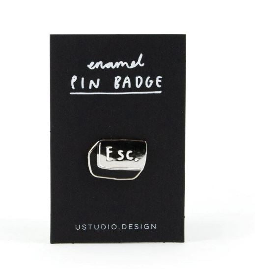 ESC Button Pin Badge