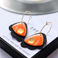 Froufrou Earrings Orange and Gold Small