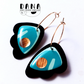 Froufrou Earrings in Teal and Copper Small