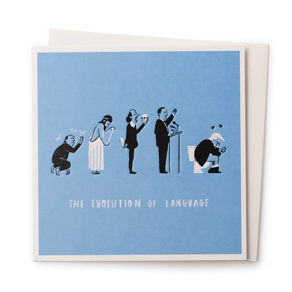 Evolution of Language Greeting Card