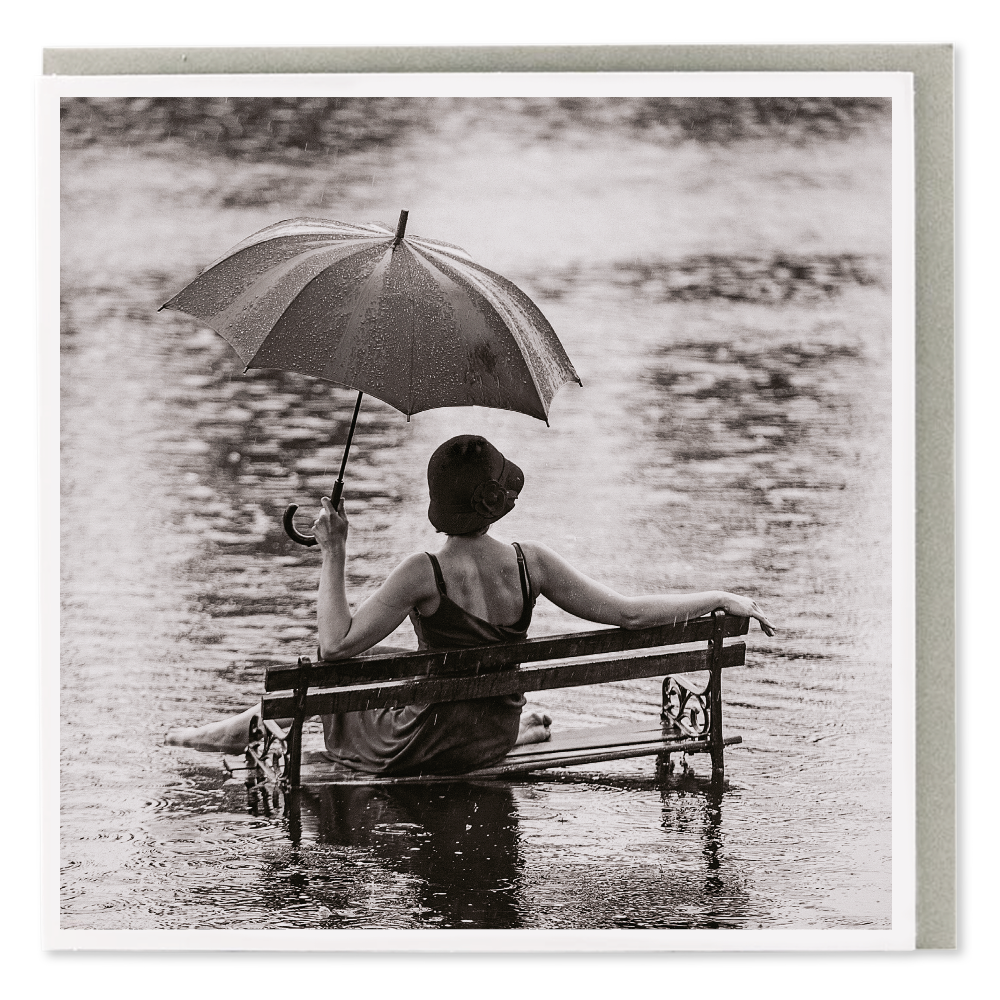 Umbrella Lady Greeting Card
