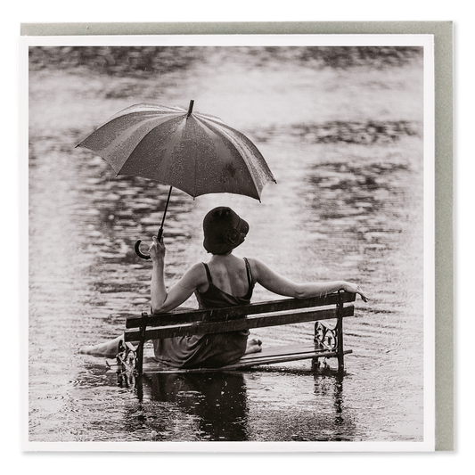 Umbrella Lady Greeting Card