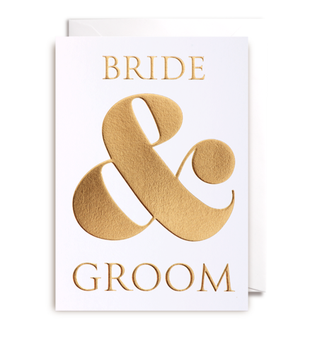 'Bride & Groom' Greeting Card