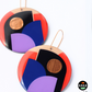 Cleo Earrings purple, blue, orange