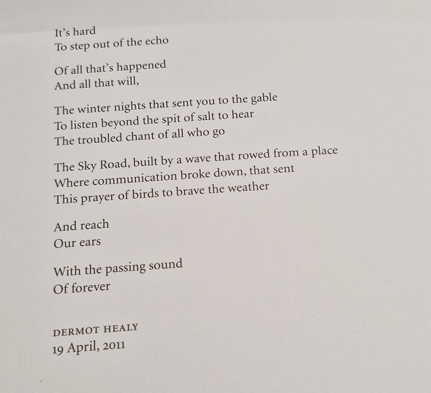 Barrie Cooke & Dermot Healy (2011)