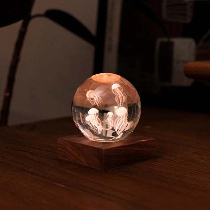 Amber Crystal Light Jellyfish