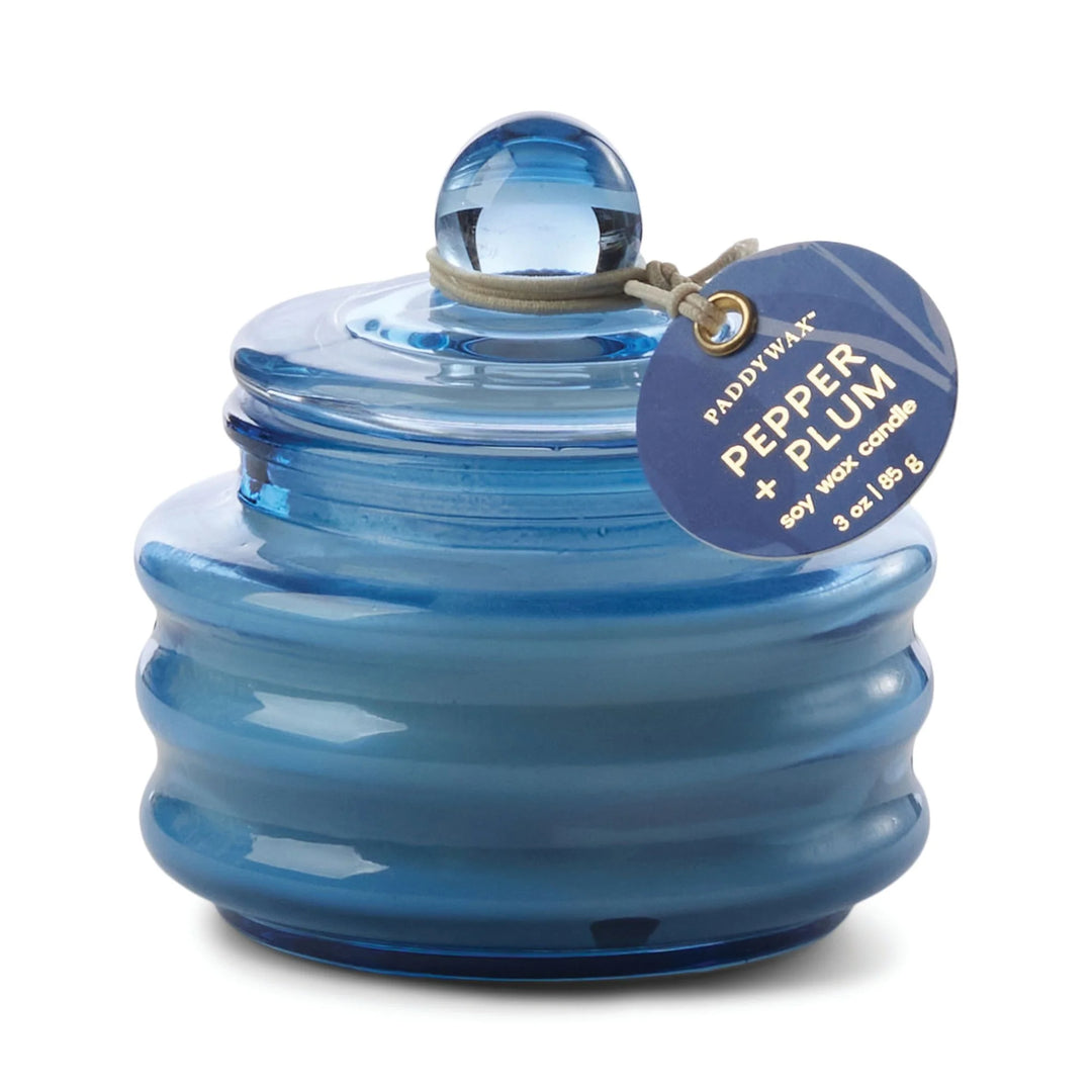 Beam Glass Candle 85g Bright Blue / Pepper & Plum