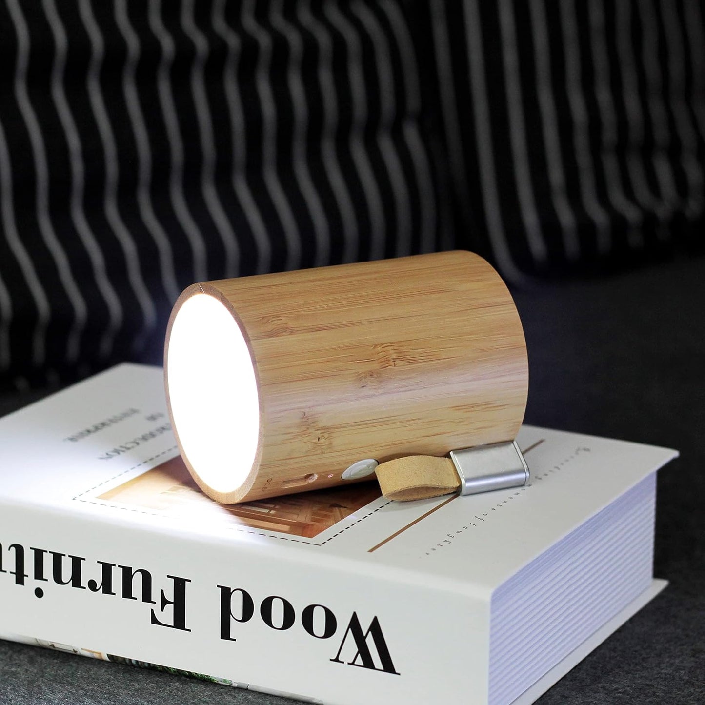 Drum Light Bluetooth Speaker - Bamboo Wood