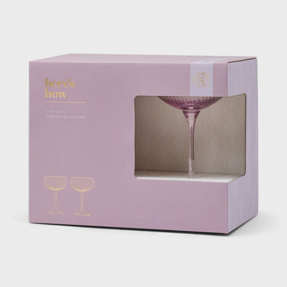 The Lou Coupe Glass ‐ Set of 2 Lilac