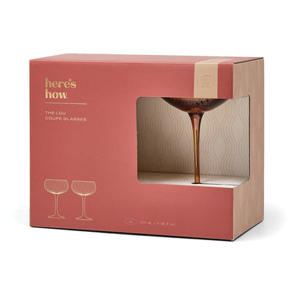 The Lou Coupe Glass ‐ Set of 2 Amber