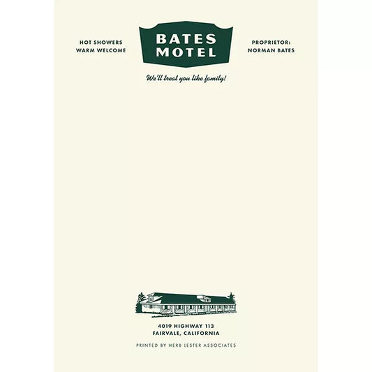 Bates Motel Fictional Hotel Notepads