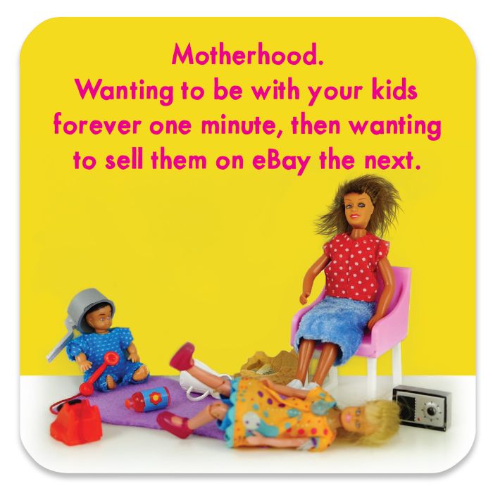 Motherhood, Sell Kids On eBay Coaster