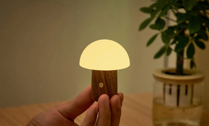 Alice Mushroom Lamp Super Mini Walnut