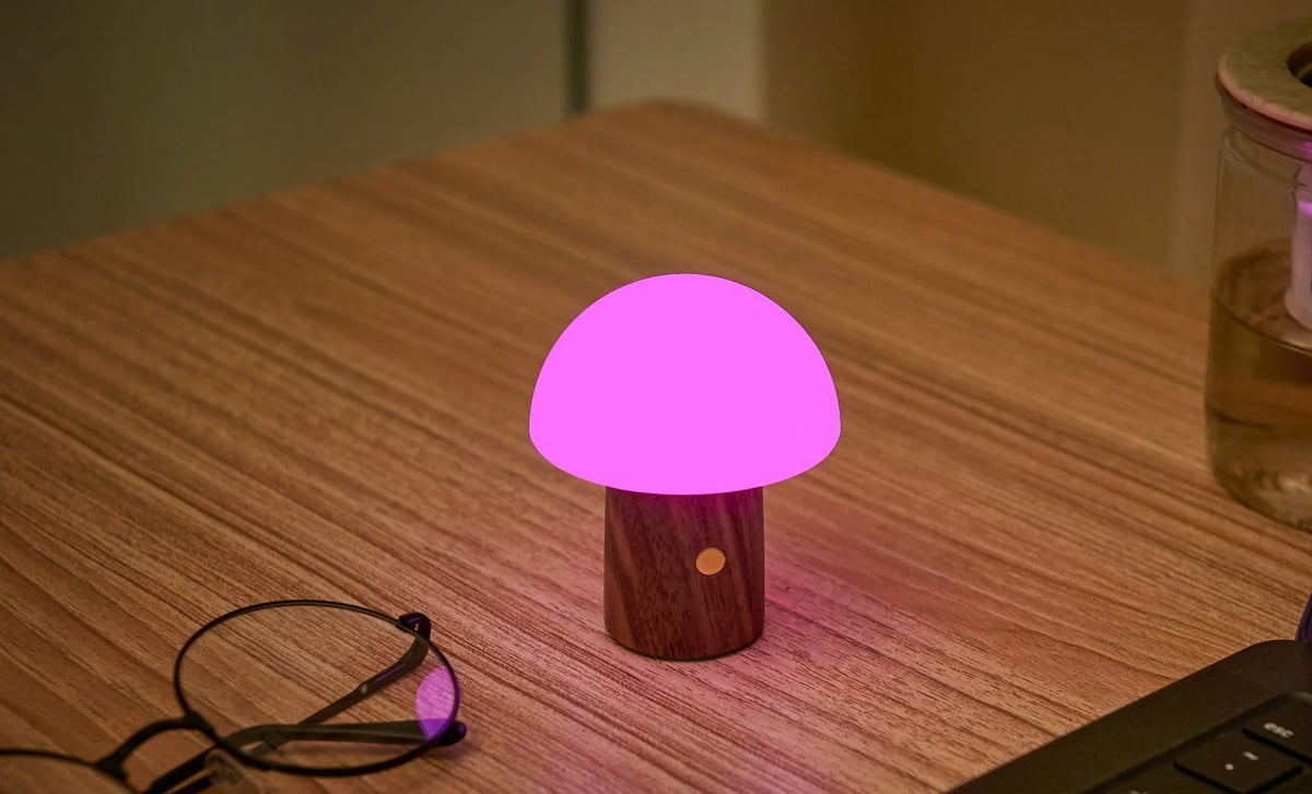 Alice Mushroom Lamp Super Mini Walnut