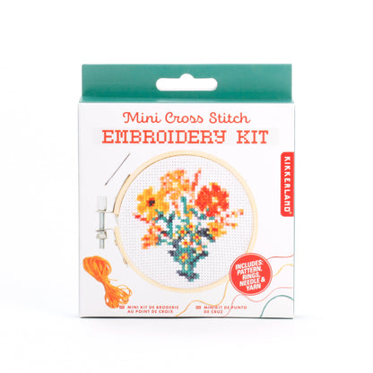 Mini Cross Stitch Embroidery Kit Flowers