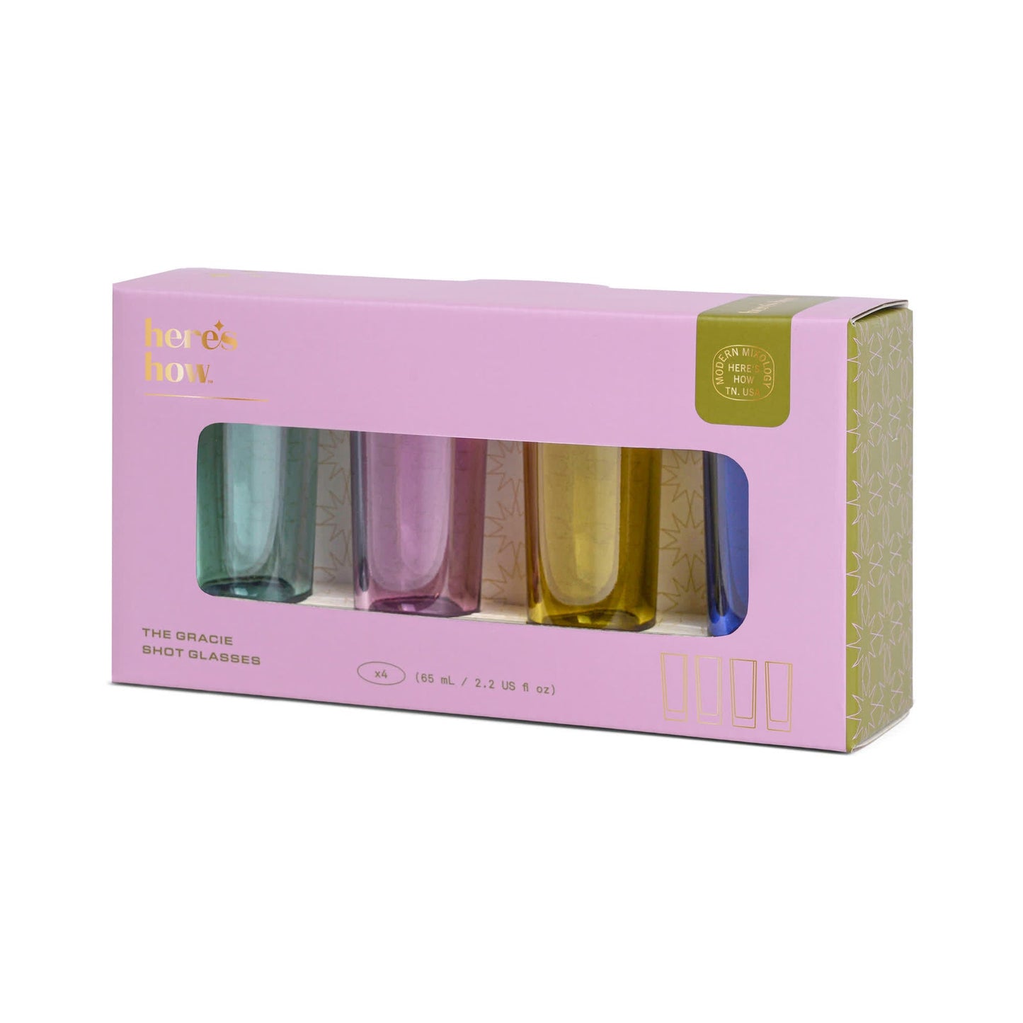 The Gracie Set of 4 Shot Glasses ‐ Assorted Colours
