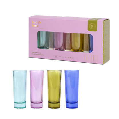 The Gracie Set of 4 Shot Glasses ‐ Assorted Colours