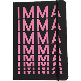 IMMA Hardback Notebook (Black, with Pink Text)