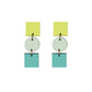 Ruth Earrings in Lime & Sage and Duck Egg Green