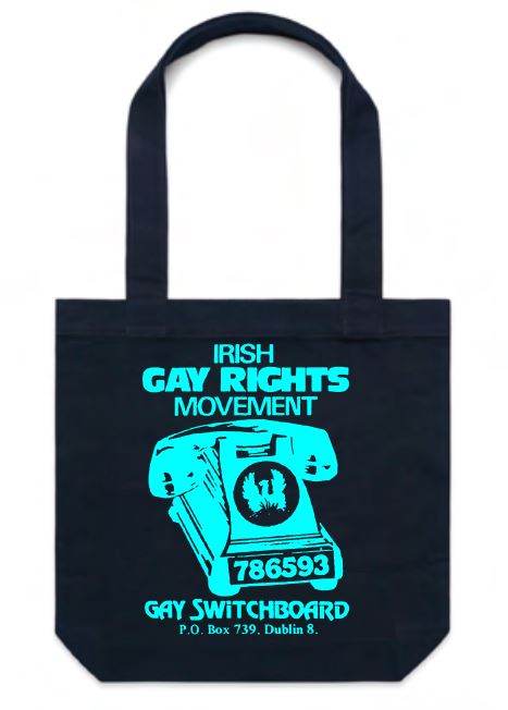 Irish Gay Rights Tote Bag (Black and Teal)